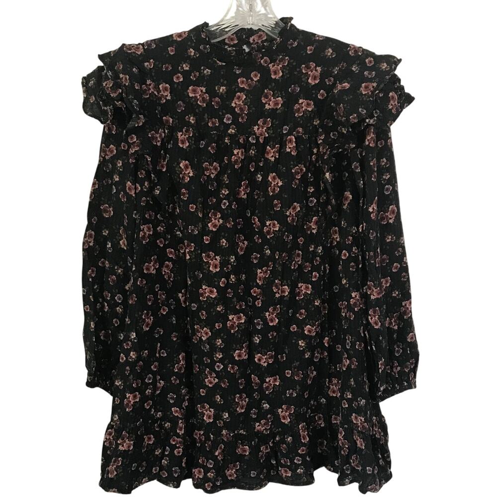 Wild Fable Dress Size Small Womens Floral Prairie Baby Doll Ruffles Feminine SM
